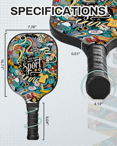 Vinsguir pickleball paddles - Doodle Sports Fusion